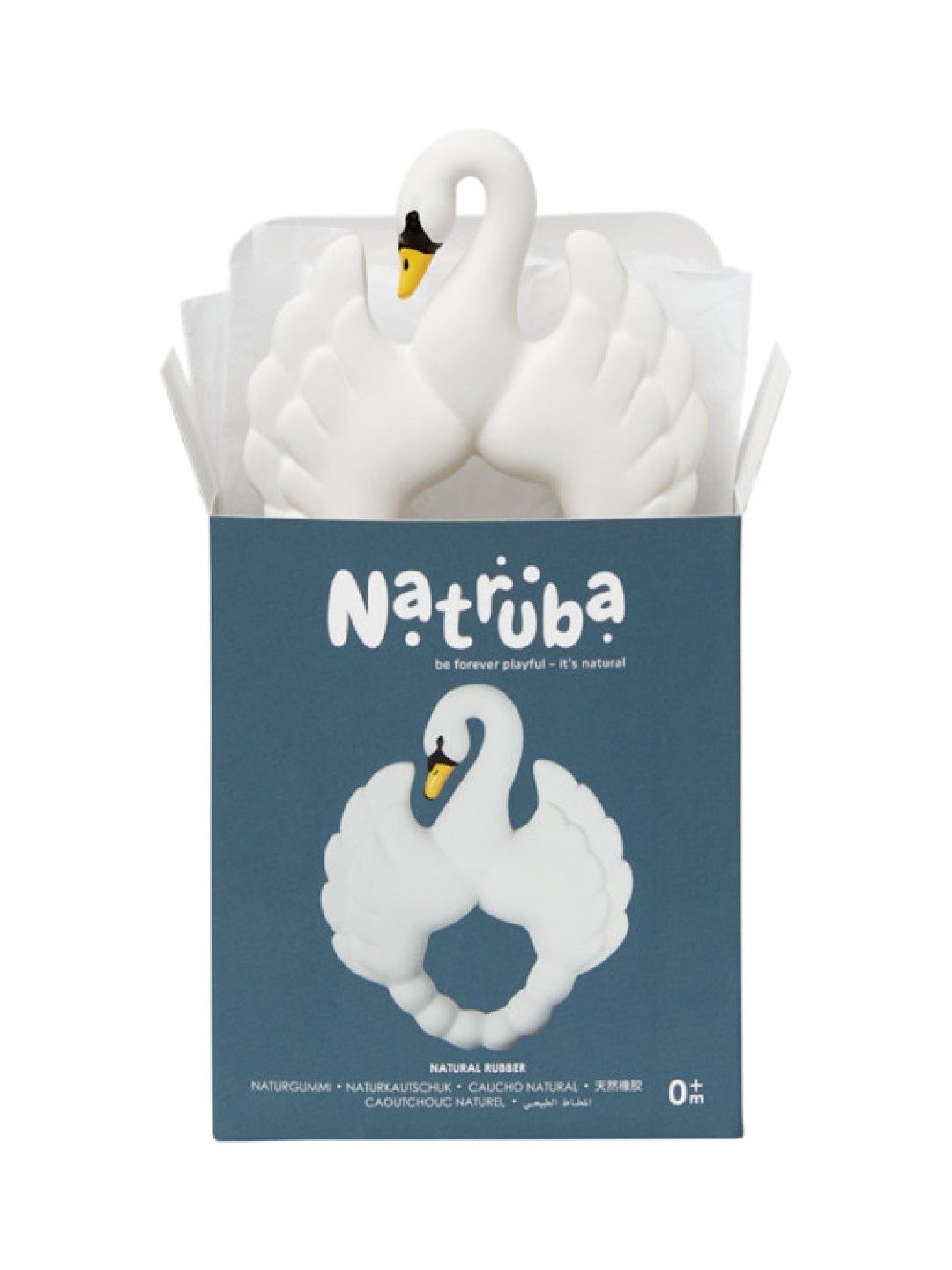 Natruba Baby Teether - Swan (White- Image 2)