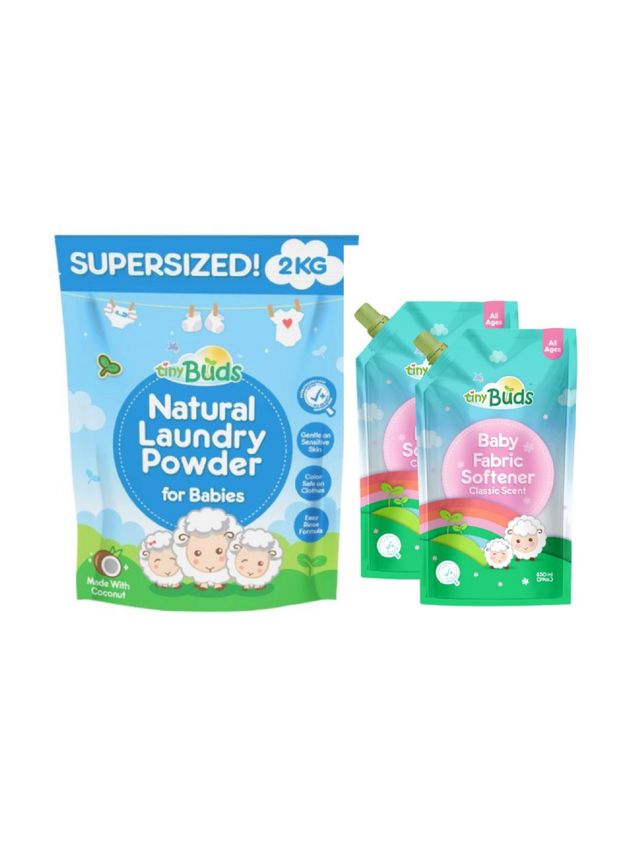 Tiny Buds Natural Laundry Powder (2kg) with 2 pac… | edamama