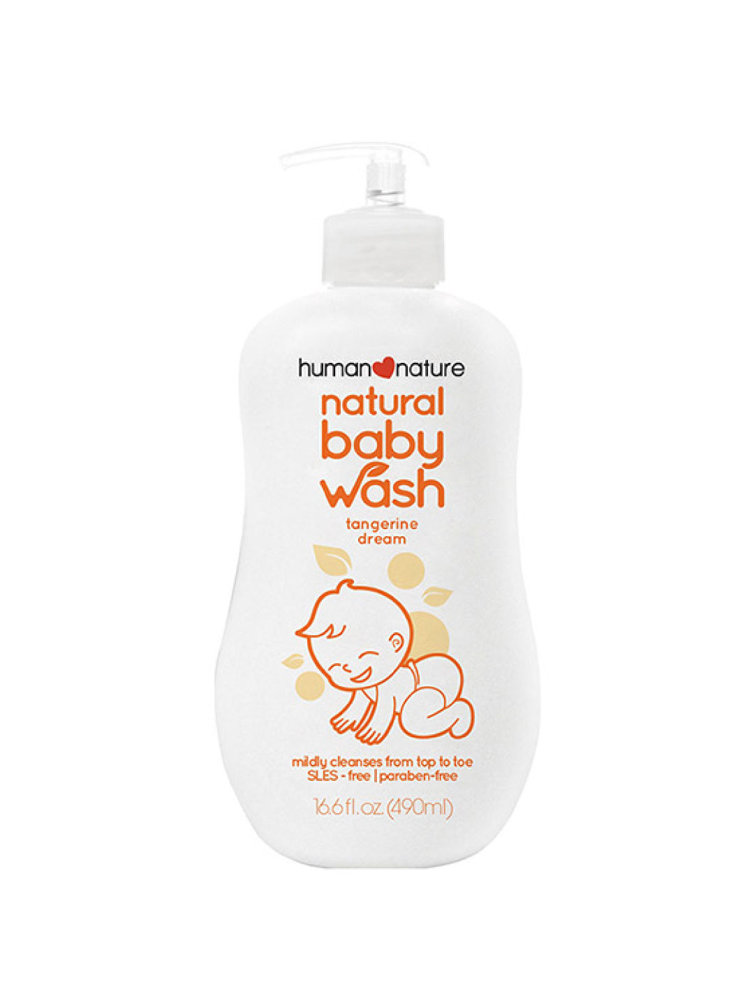 Human Nature Natural Baby Wash Tangerine Dream (490 ml) (No Color- Image 1)