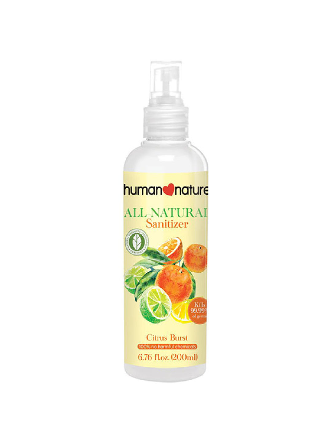 Human Nature Natural Sanitizer Citrus Burst (200 ml) (No Color- Image 1)