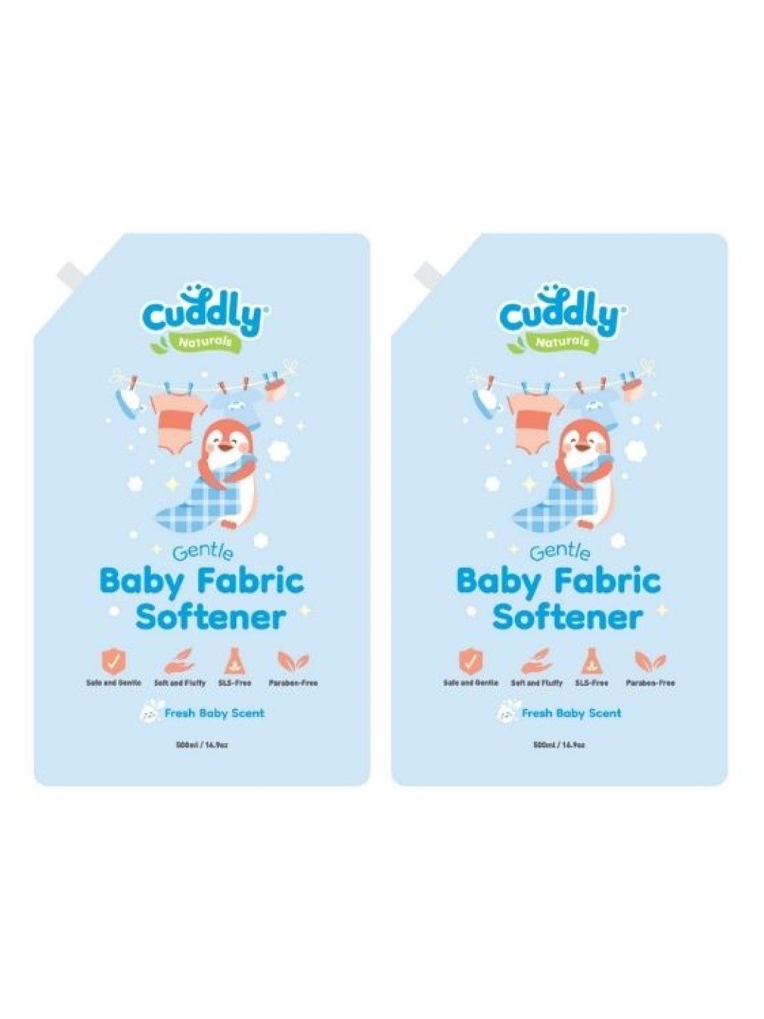 Cuddly Naturals Baby Fabric Softener 500ml (2-Pack) (No Color- Image 1)