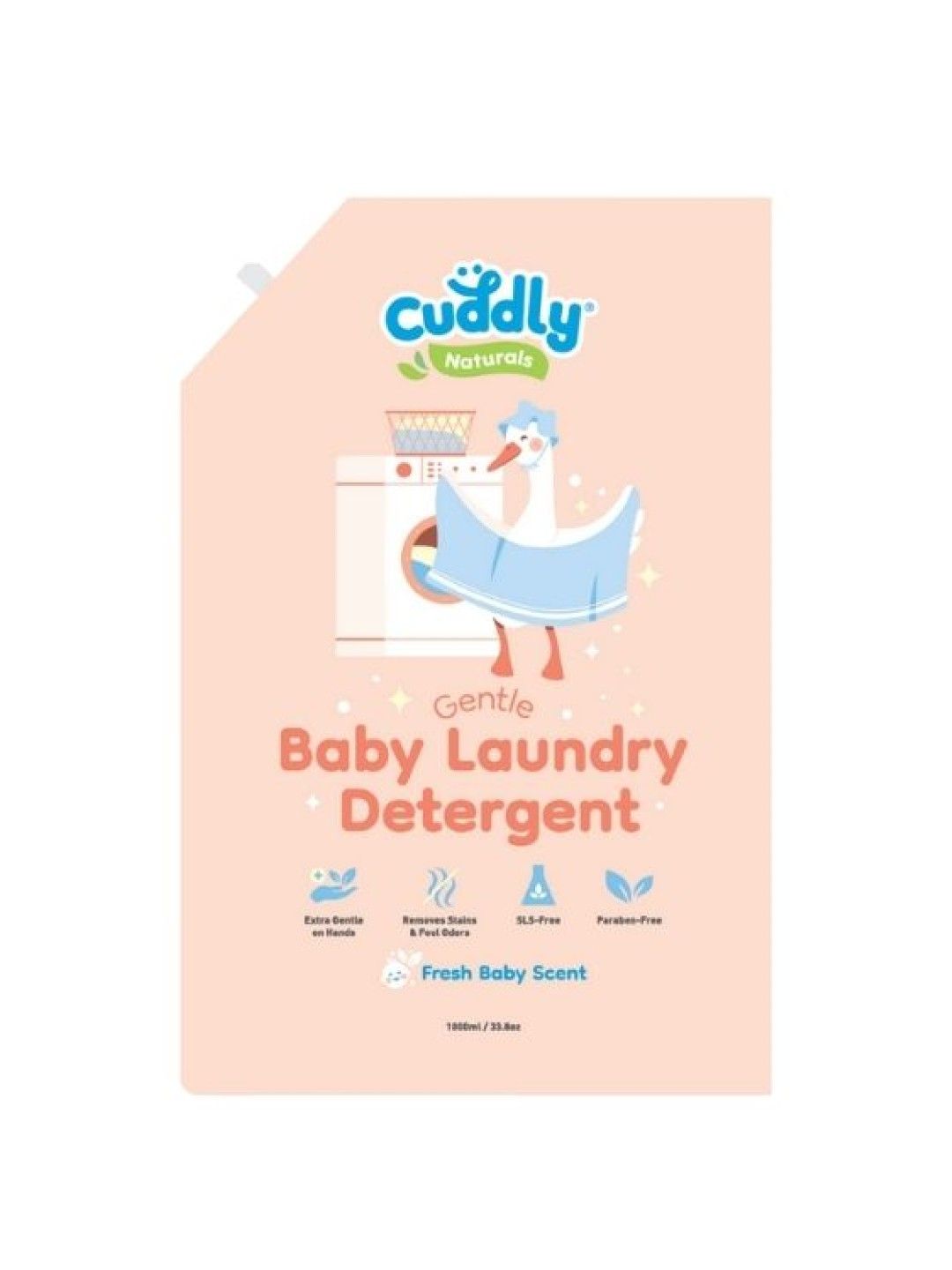 Cuddly Naturals Baby Laundry Detergent - Fresh Baby Scent (1L) (No Color- Image 1)
