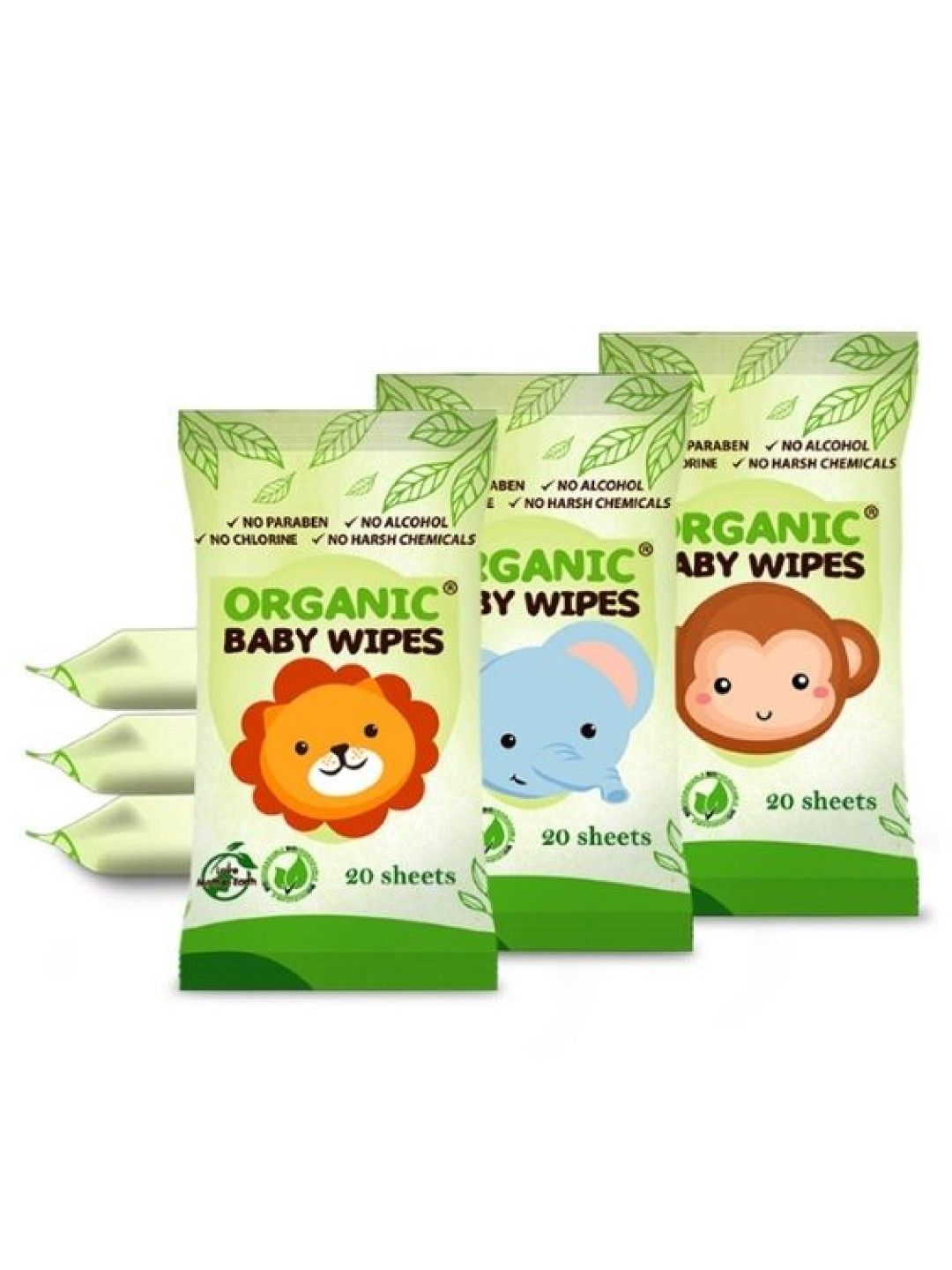 Organic Baby Wipes Baby Wipes Nature 6-Pack (20s)