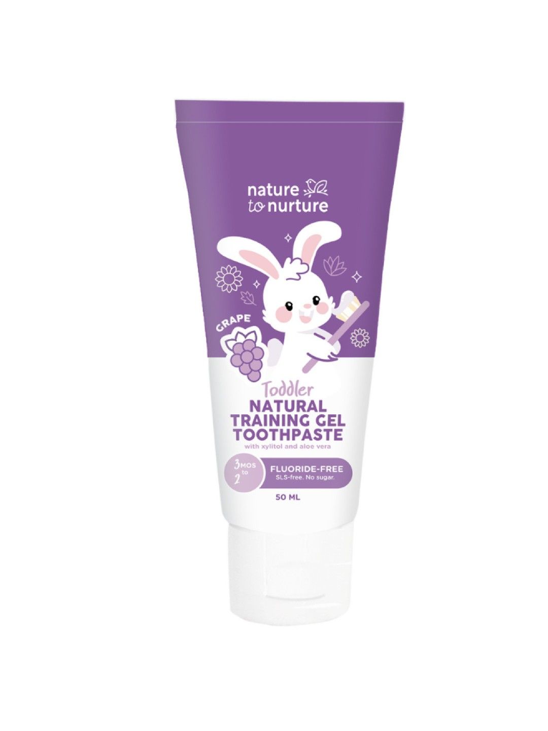 Nature to Nurture Toddler Training Gel Fluoride free Toothpaste Grape (50ml) (No Color- Image 1)