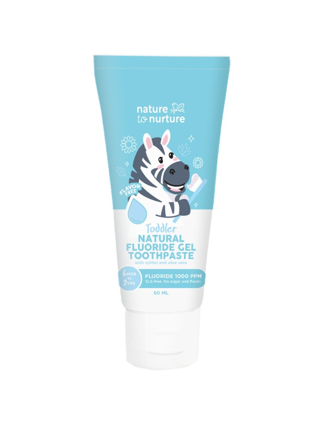 Nature to Nurture Toddler Fluoride Gel Flavor-Free Toothpaste Blue (50ml) (No Color- Image 1)