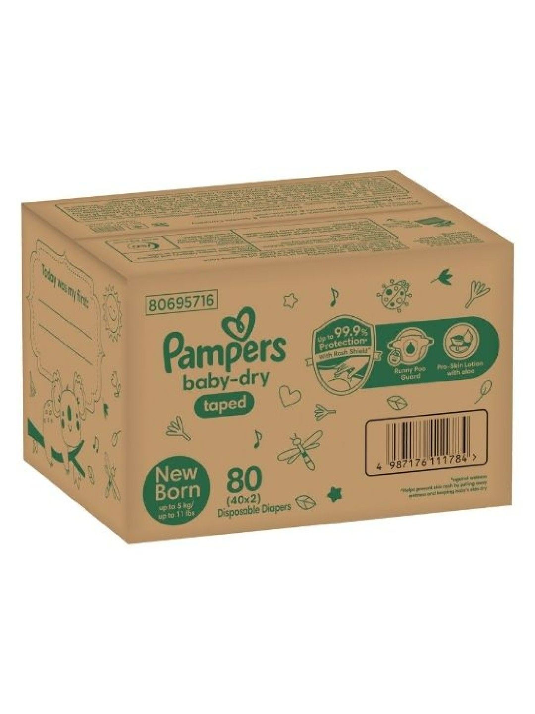 Pampers Baby Dry Taped Sulit Box Newborn (80s) (No Color- Image 1)