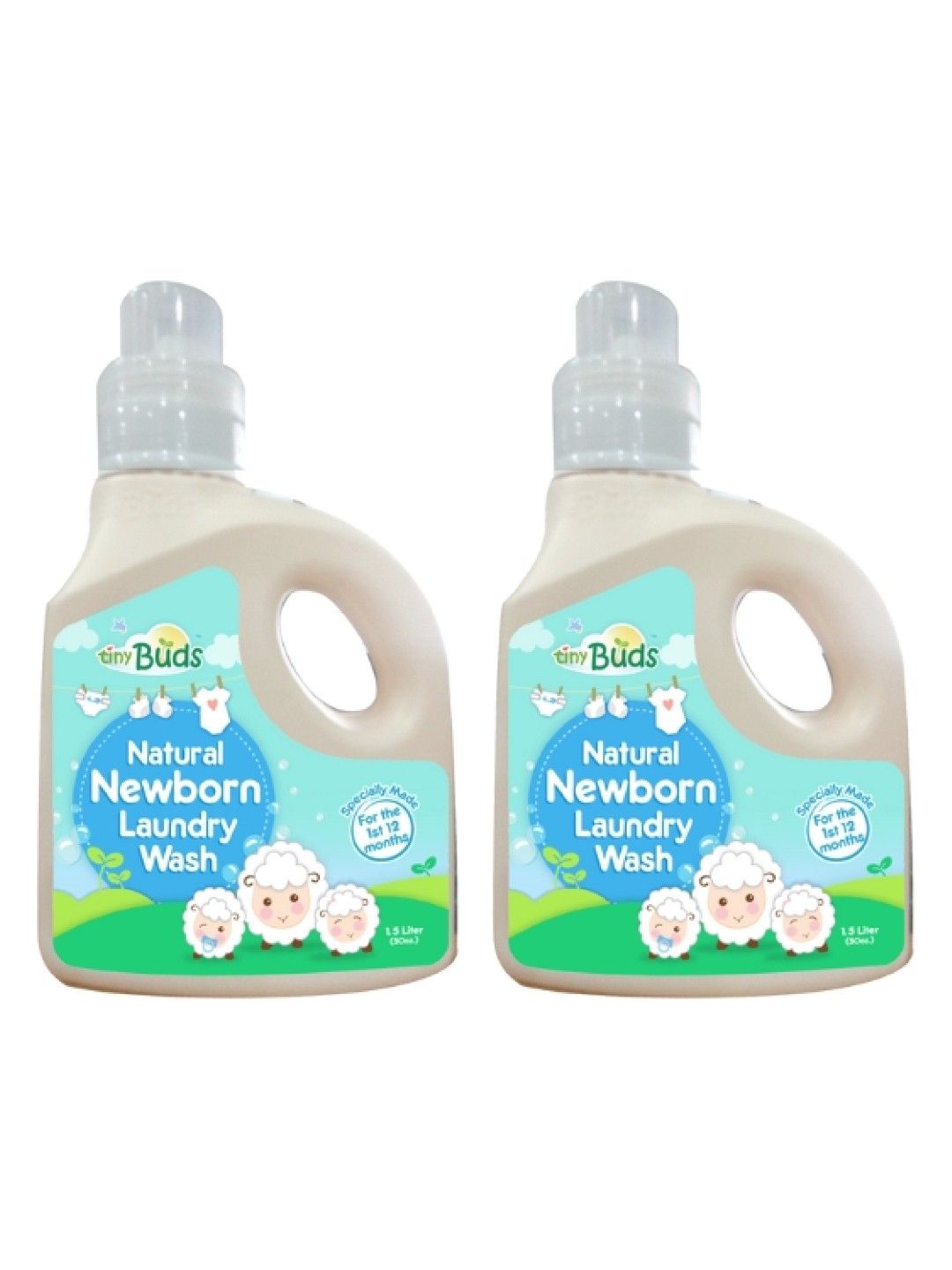 Tiny Buds Newborn Laundry Liquid Wash (1.5L) (Bundle of 2) (No Color- Image 1)