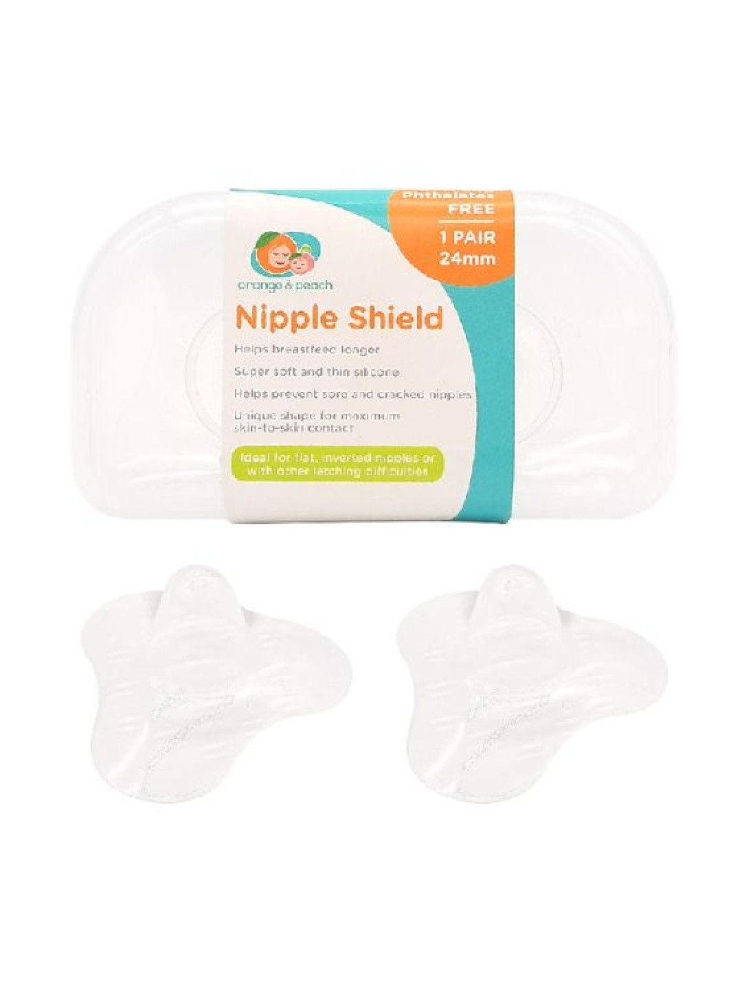 Orange & Peach Nipple Shield 24mm (1pair)