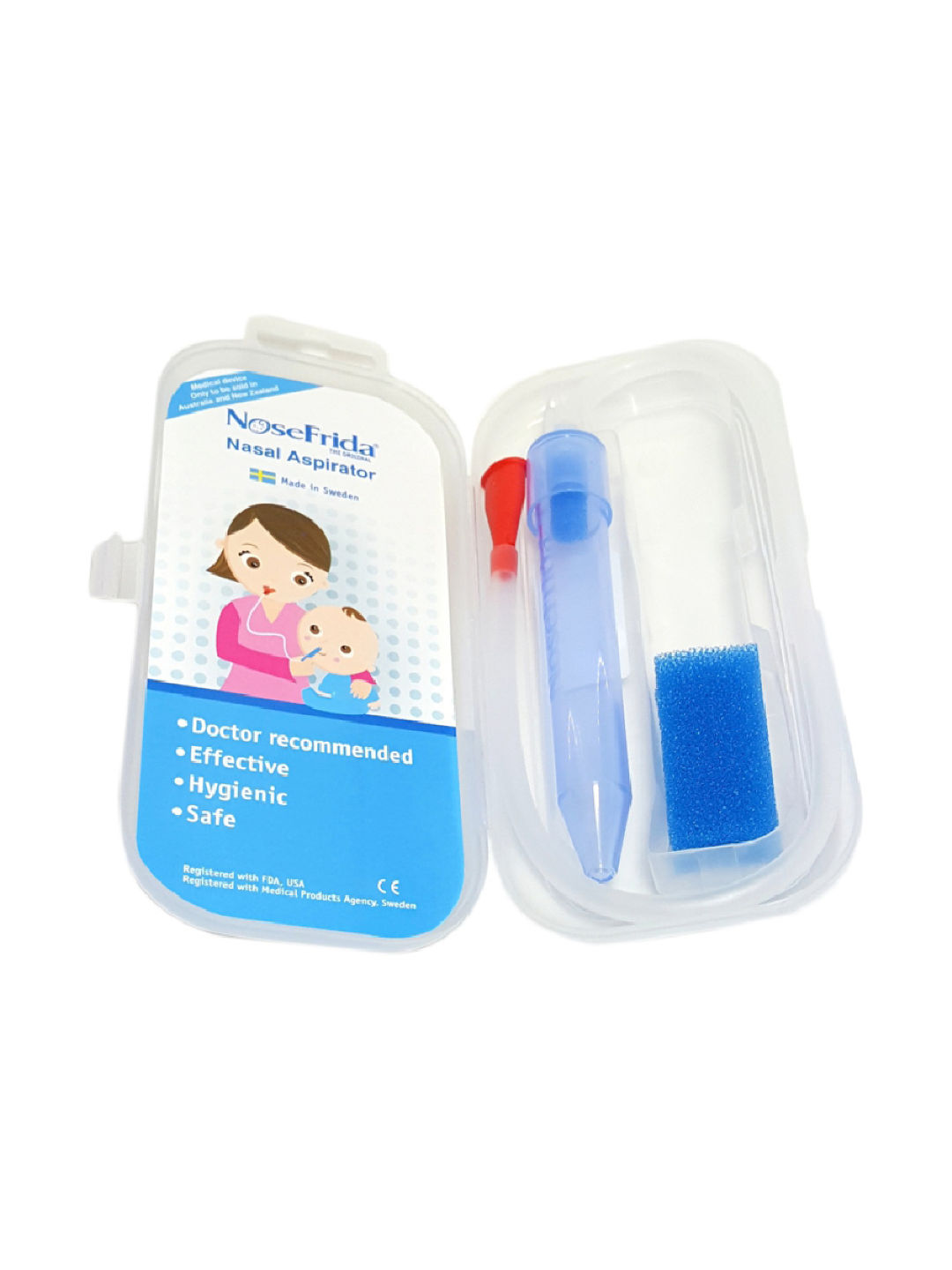 NoseFrida Nasal Aspirator with Travel Case (Clear- Image 2)