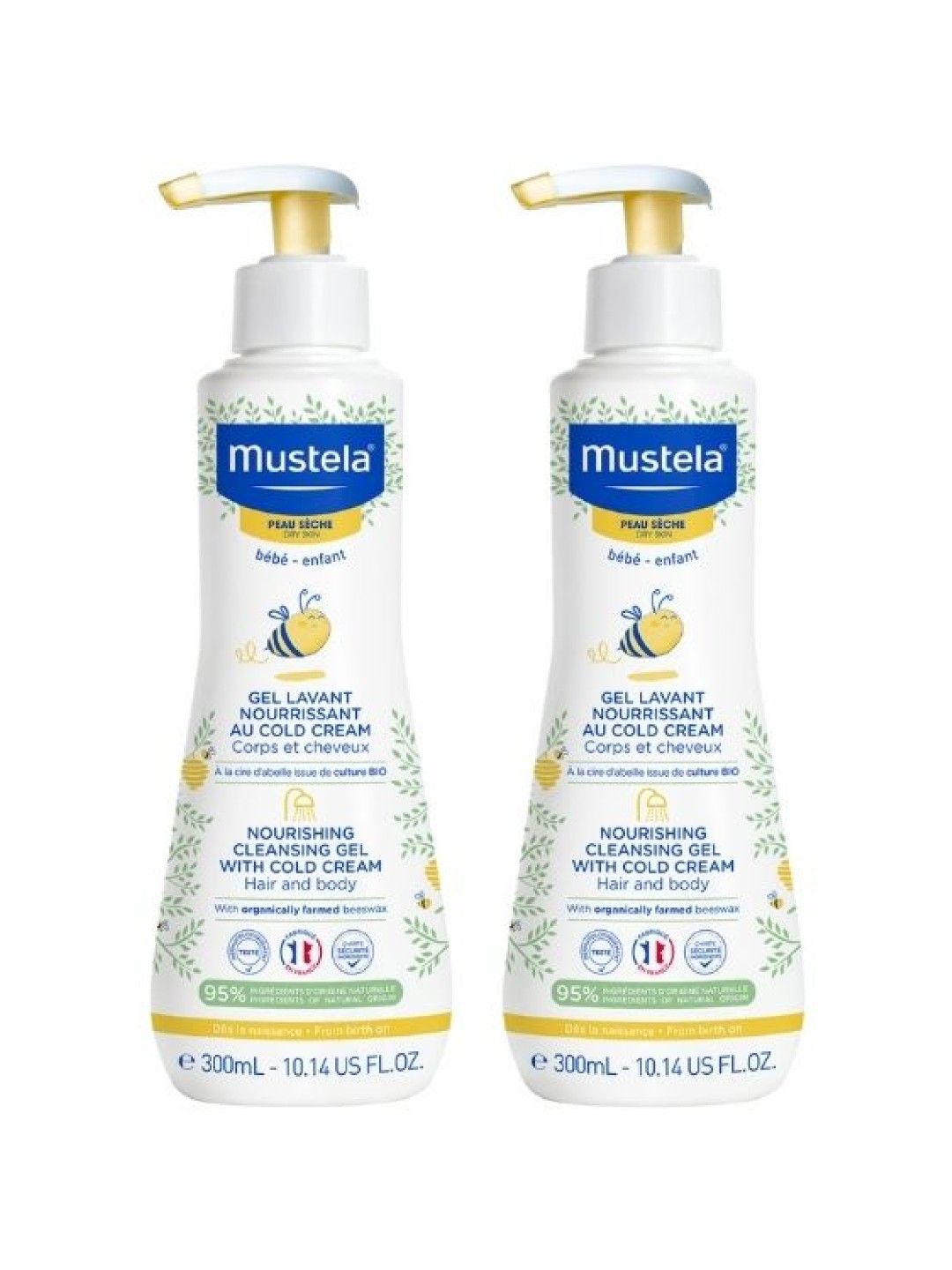 Mustela Nourishing Cleansing Gel with Cold Cream 2-pack (300 ml)