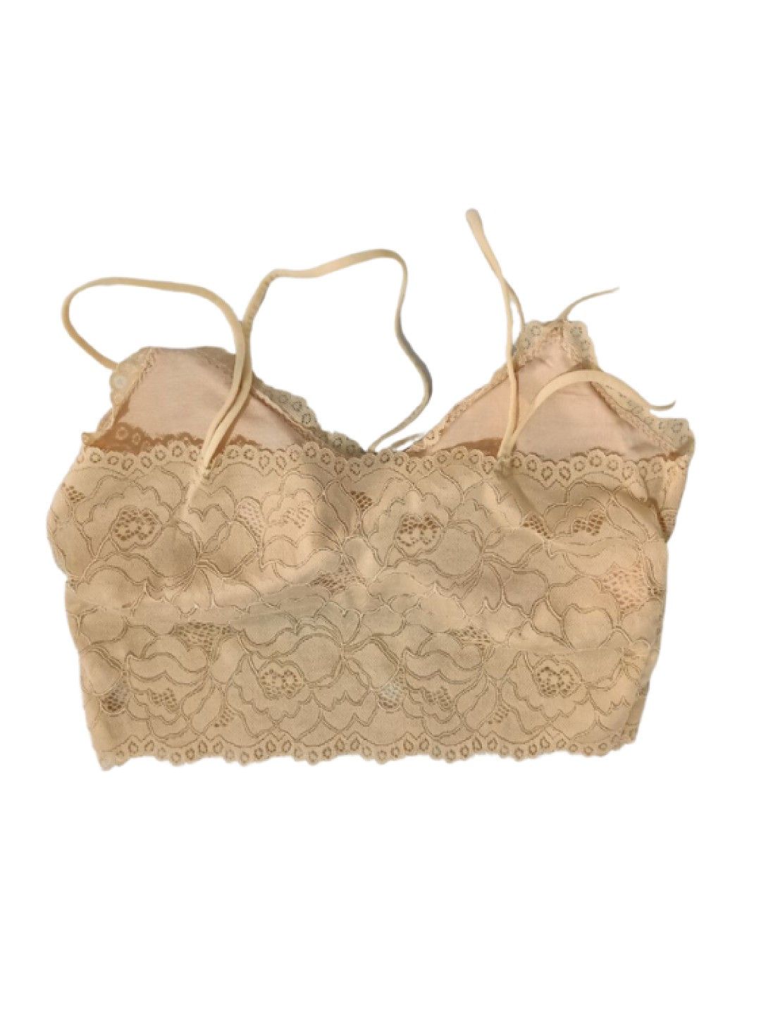 QT Hub Crisscross Lace Bralette (Nude- Image 2)