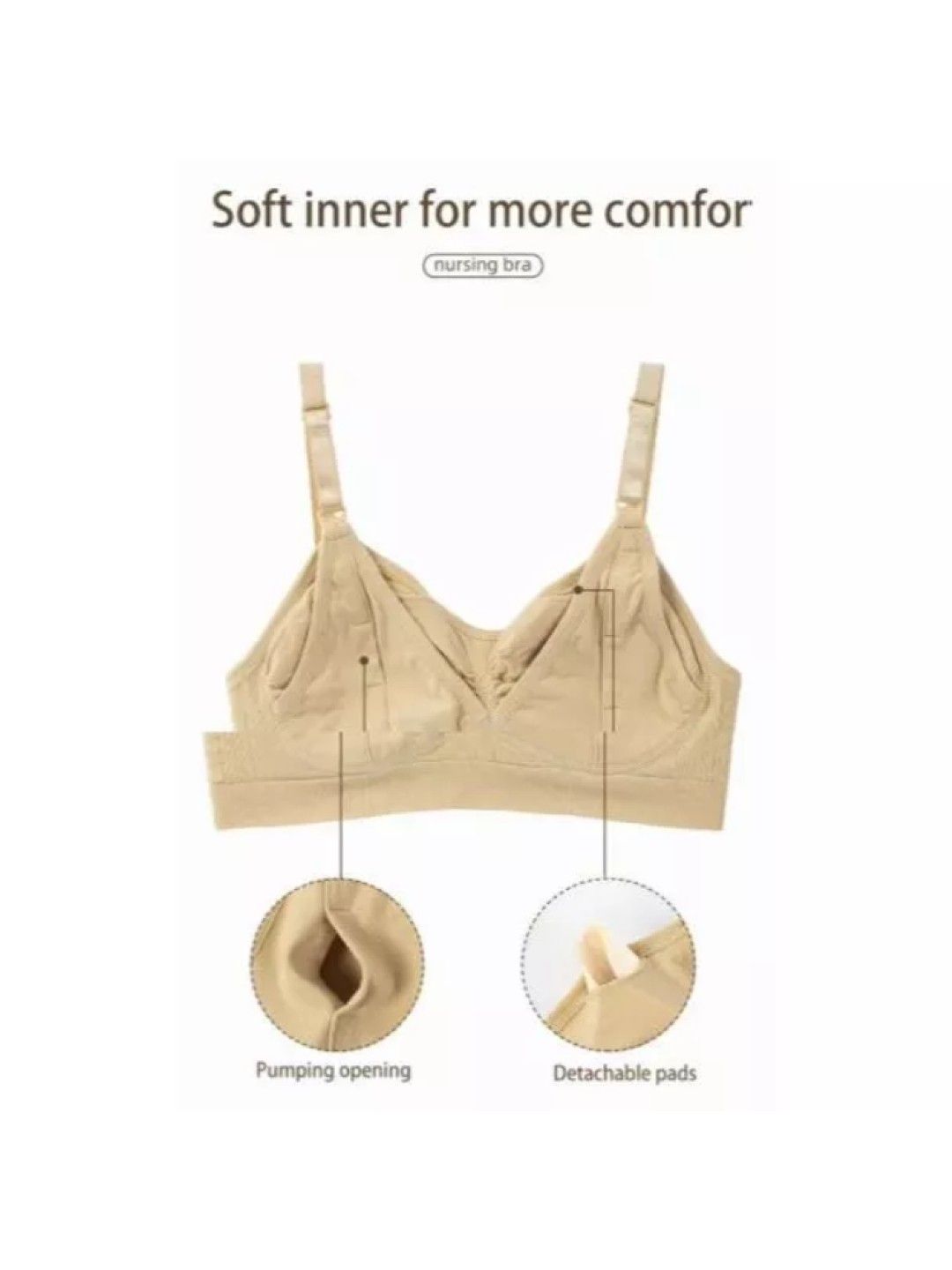 Flow Cherry Nursing Bra (Nude- Image 4)