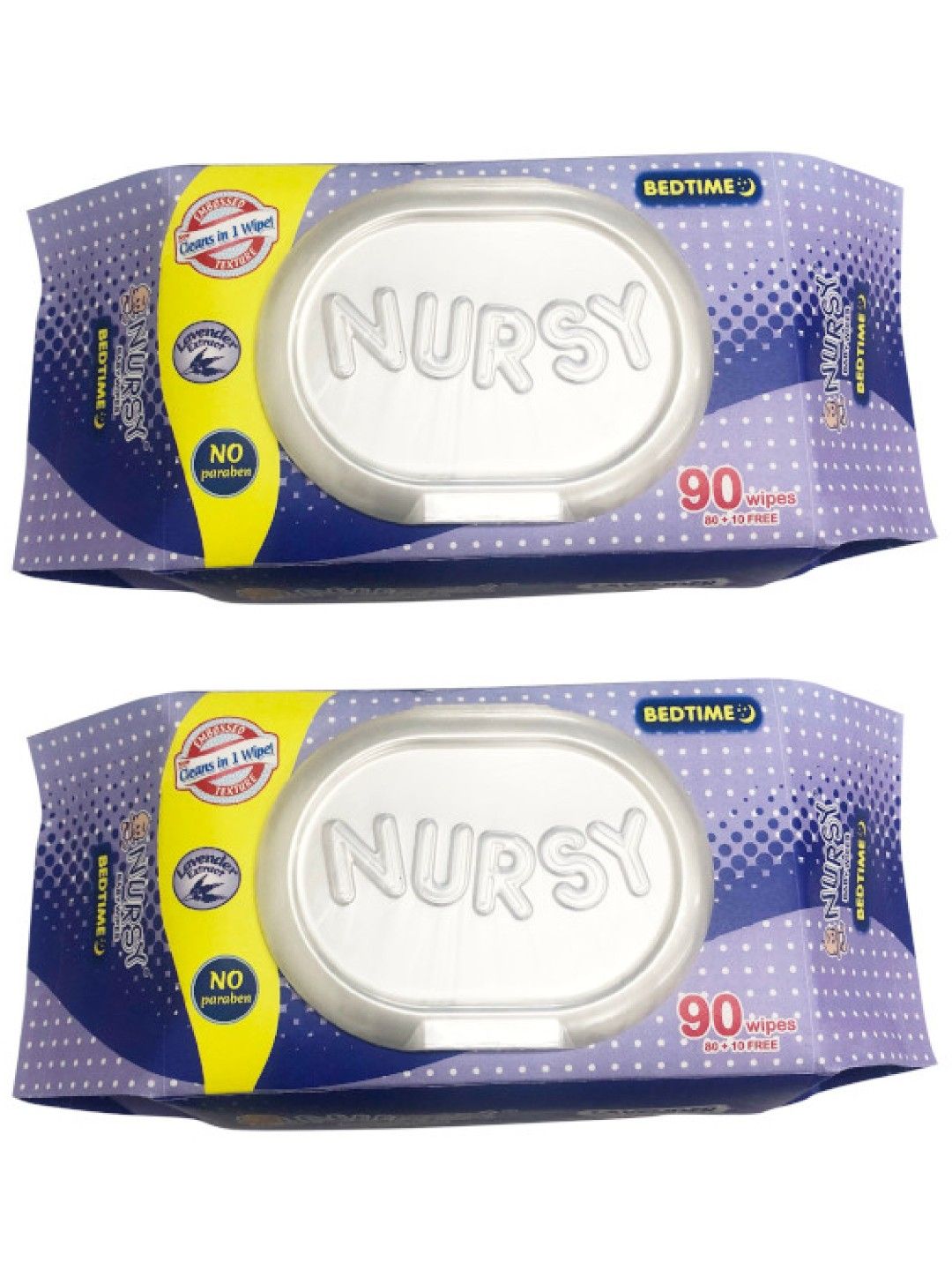 Nursy Wipes Nursy Baby Wipes Bed Time 2-pack (180 pcs)