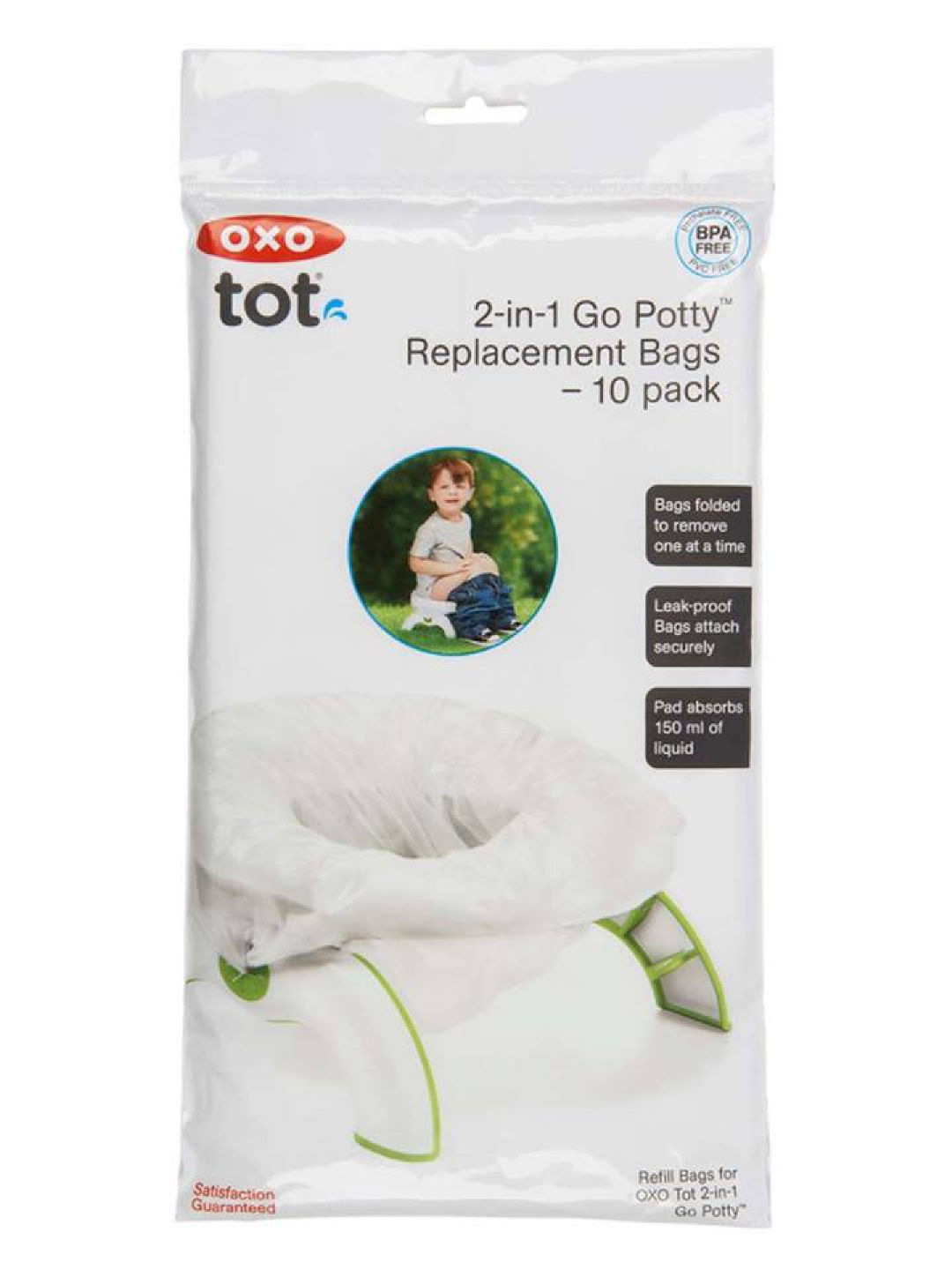 Oxo Tot 2-in-1 Go Potty Refill Bags (10 pack) (White- Image 1)