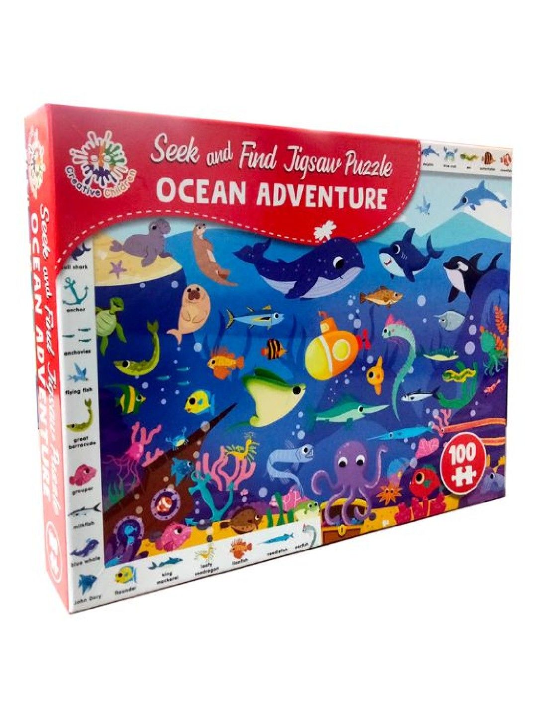 Learning is Fun Creative Children Seek and Find Jigsaw Puzzle Adventure - Ocean (No Color- Image 1)