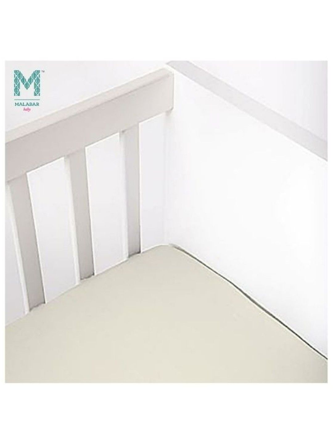 Malabar Baby Organic Cotton Fitted Cribsheets - Off White / Cotton Clouds (No Color- Image 2)