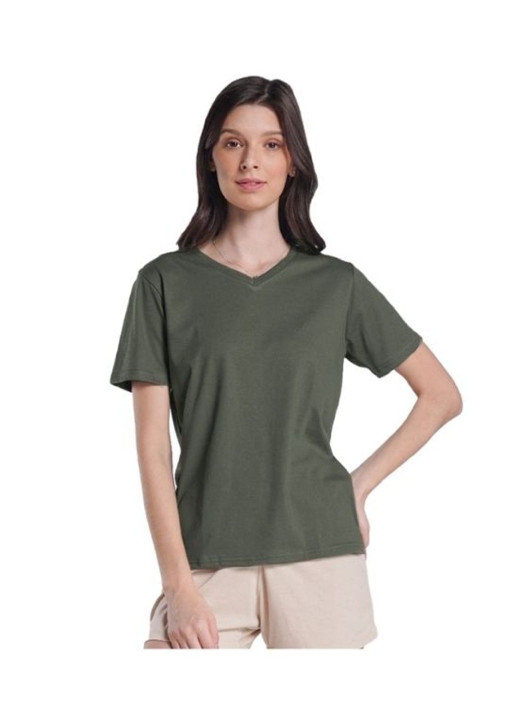 INSPI Ladies Premium - V-Neck Plain Shirt