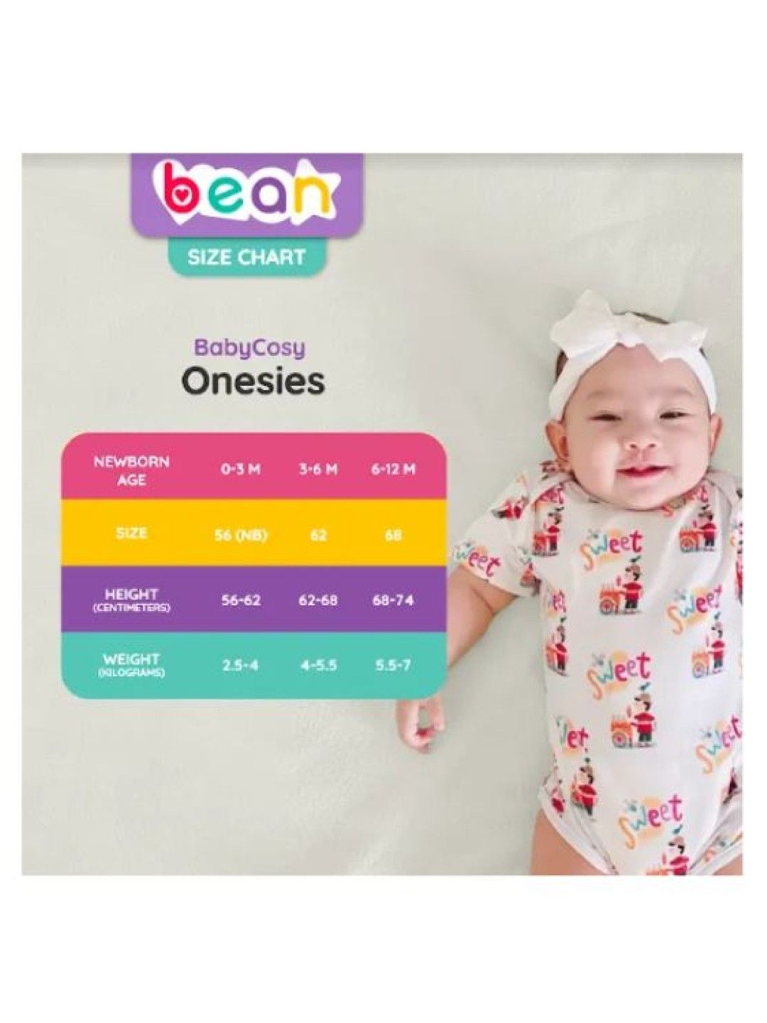 bean fashion Babycosy Organic Wear - Gift Bundle 4 (Creamy White & Red- Image 3)