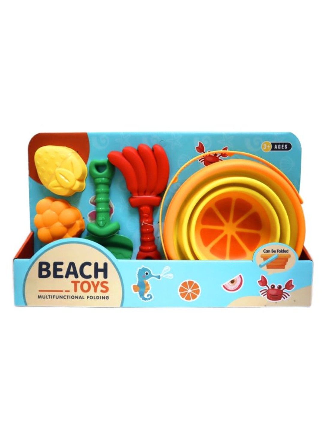 Kidsplay Beach Toys 5pcs (Orange- Image 2)