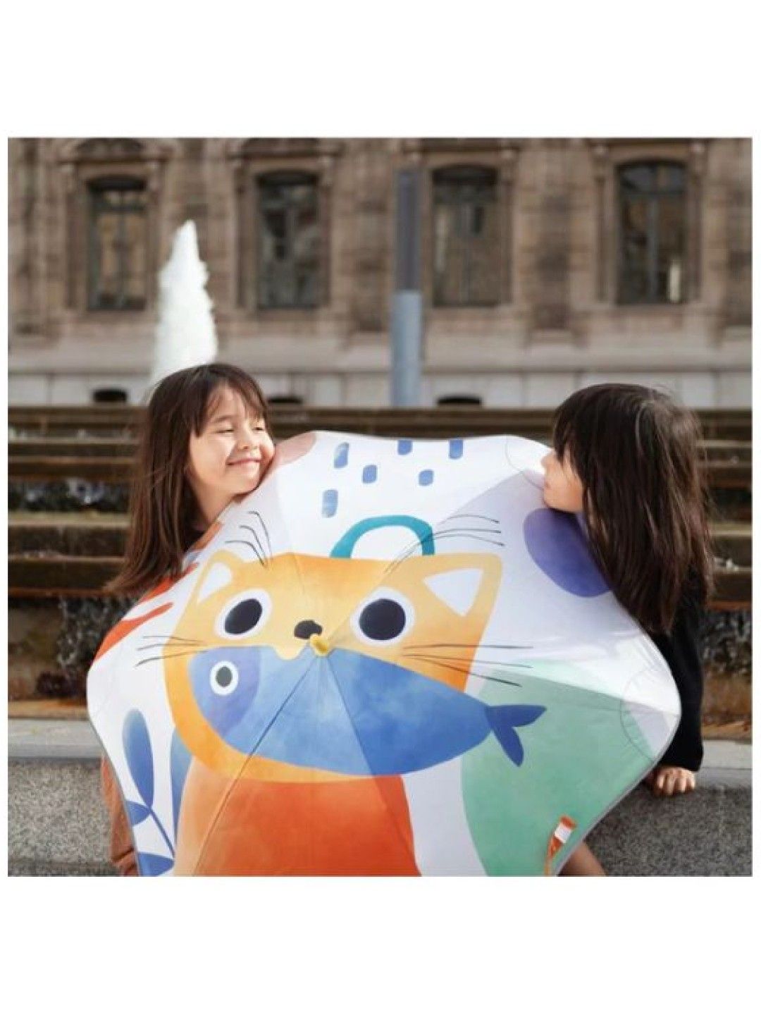 Coolable Double Sided Kids Umbrella - Orange Cat (No Color- Image 3)