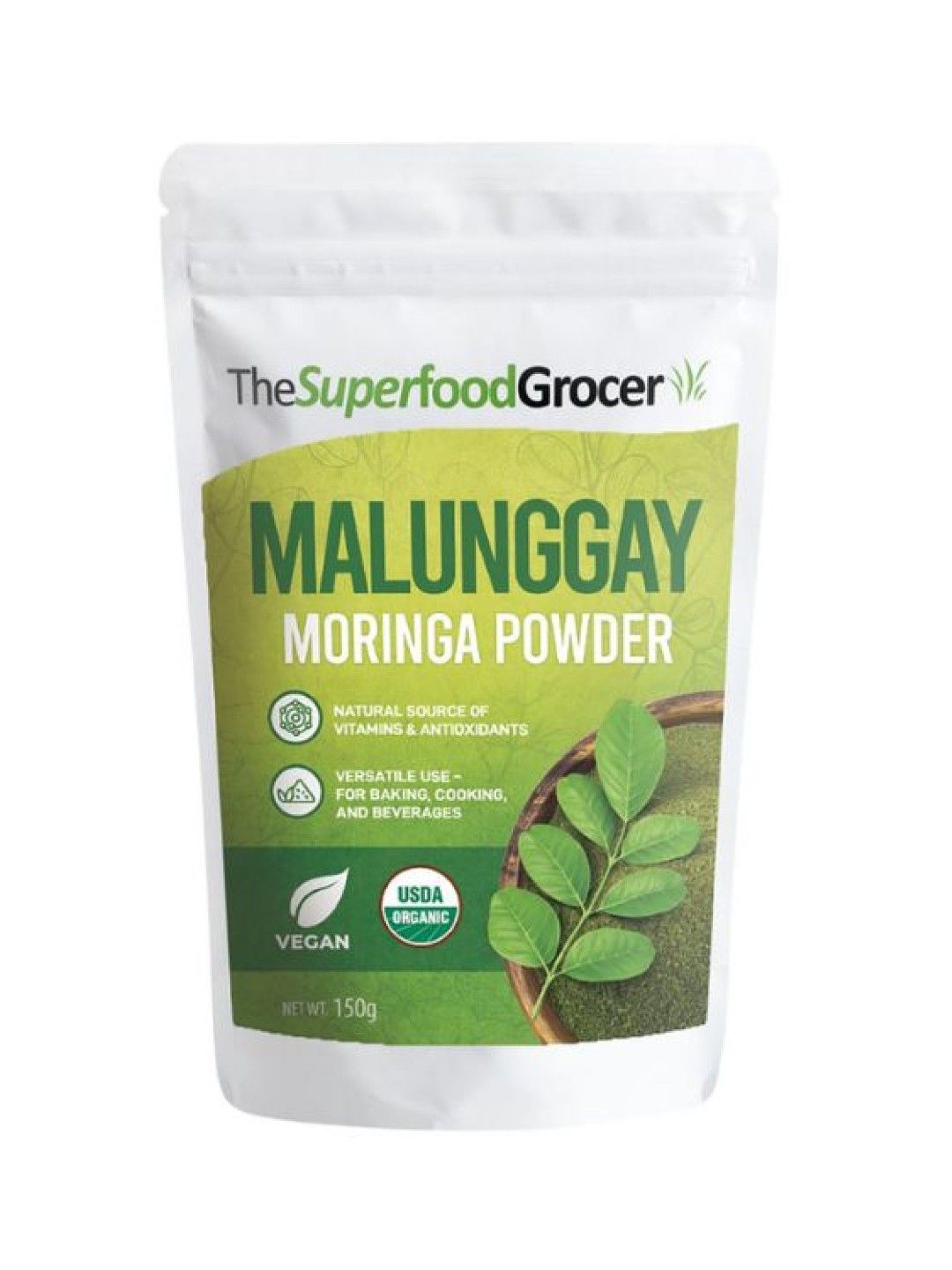 The Superfood Grocer USDA Oganic Malunggay (Moringa) Powder (No Color- Image 1)