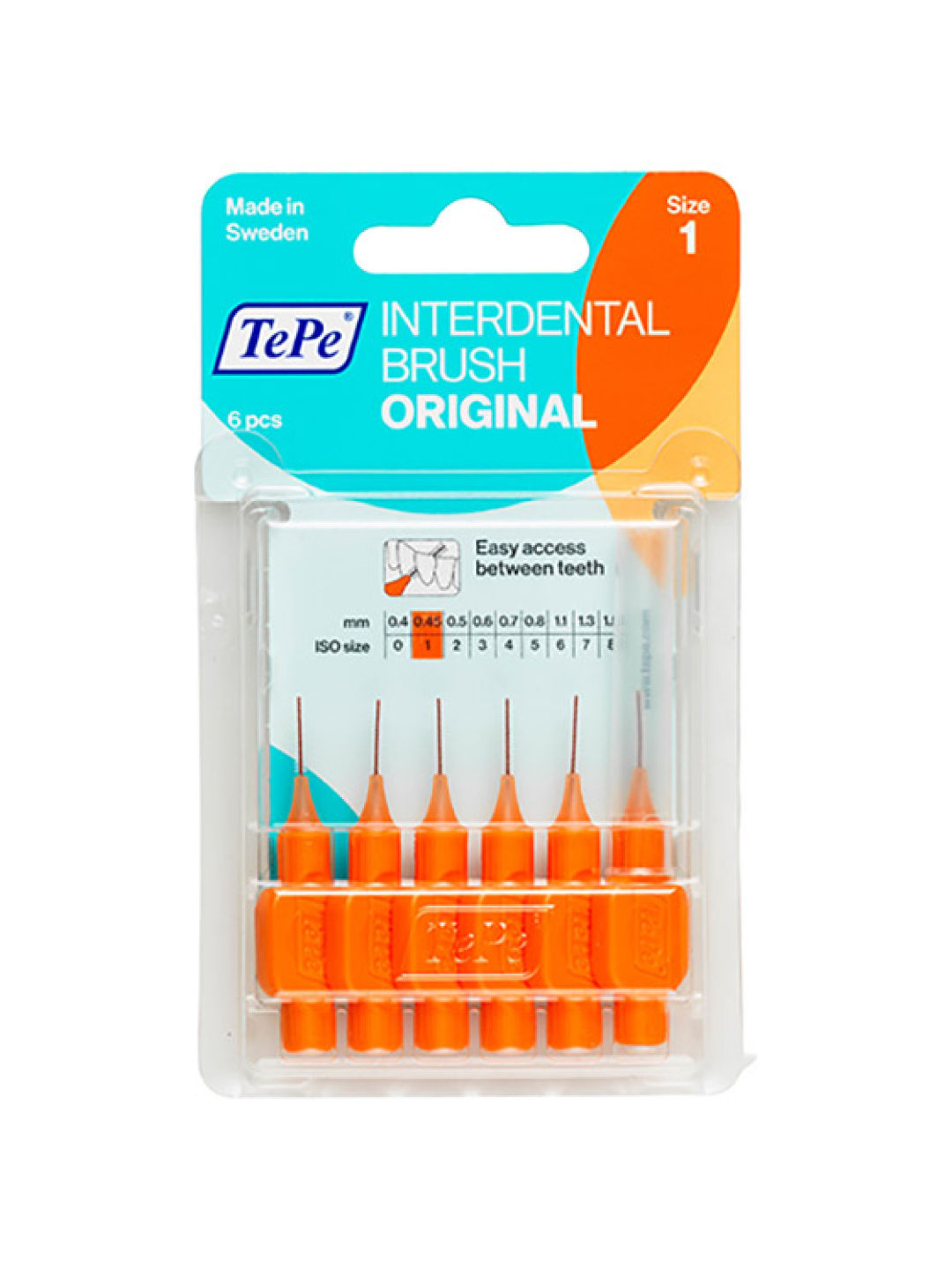 TePe Original Blister Pack (0.45mm) (Orange- Image 1)