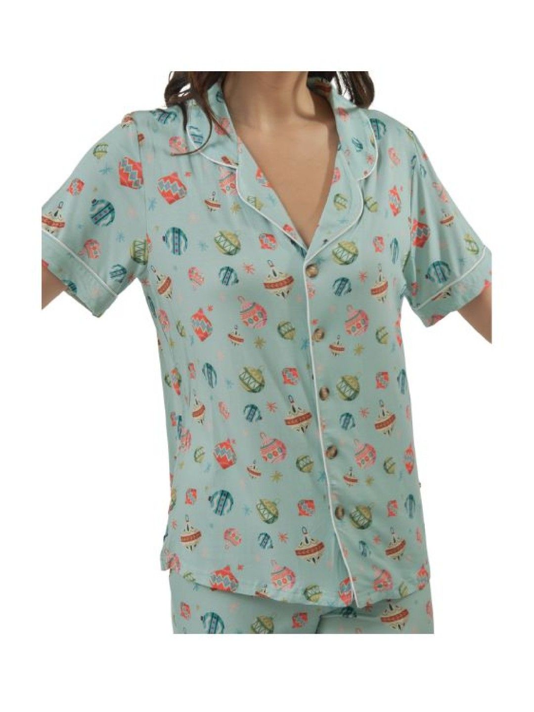 Bamberry Baby Short Sleeves PJ Set (Ornaments) (No Color- Image 2)