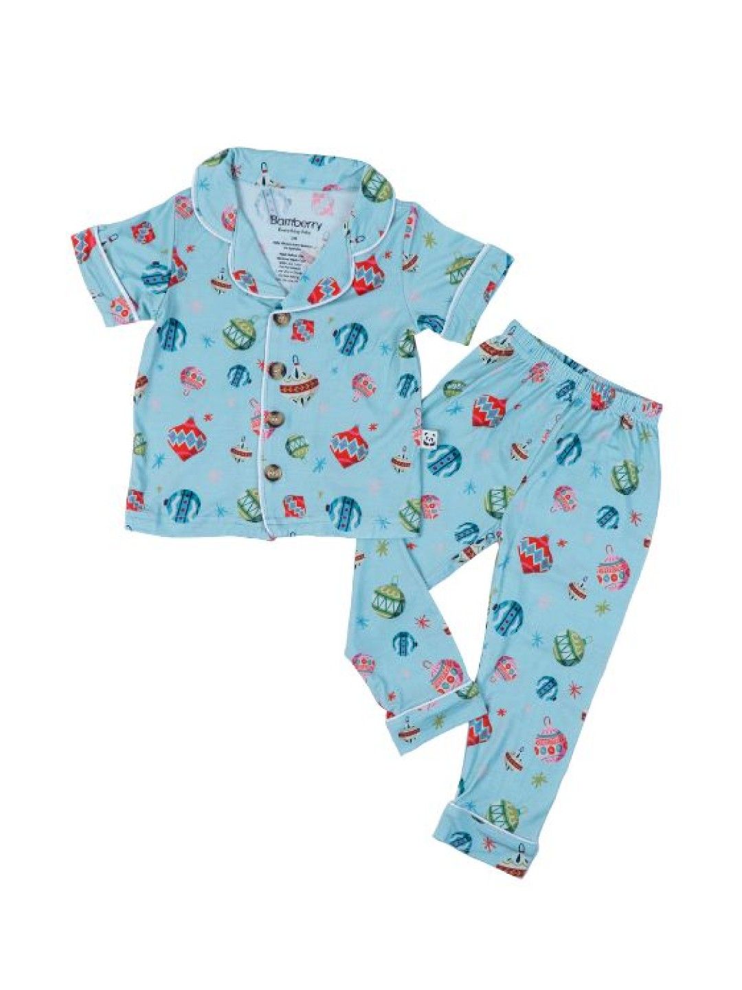 Bamberry Baby Short Sleeves Button Down PJ Set (Ornaments) (No Color- Image 1)