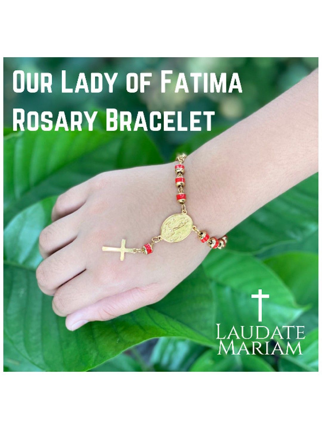 Laudate Mariam Fatima Rosary Bracelet edamama