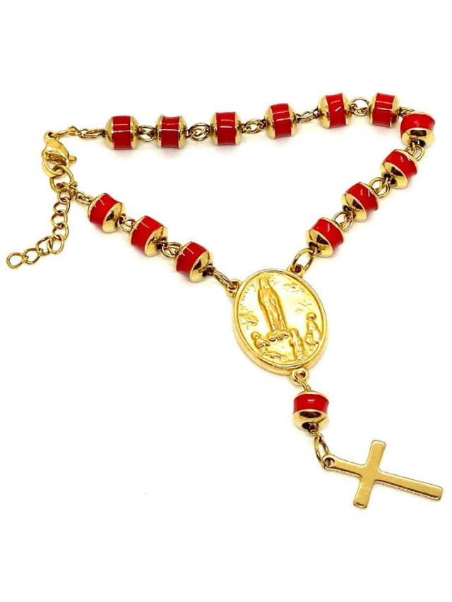 Laudate Mariam Fatima Rosary Bracelet