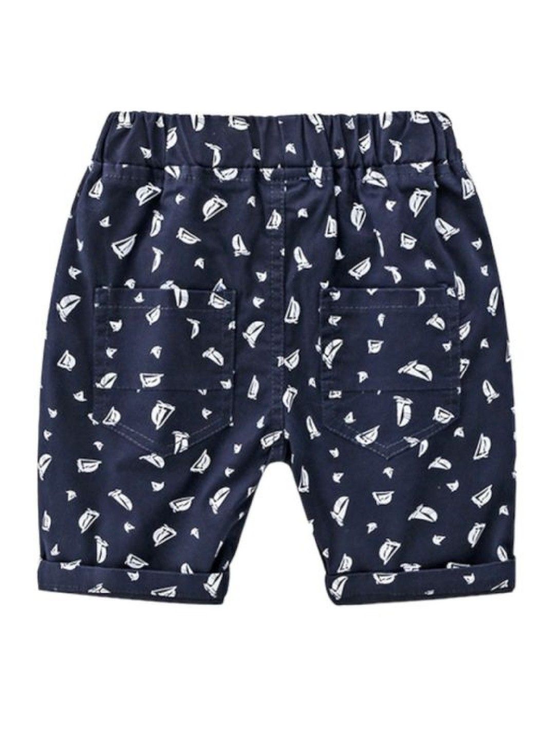 Cottonkind Overall Print Casual Shorts (Denim Blue- Image 2)