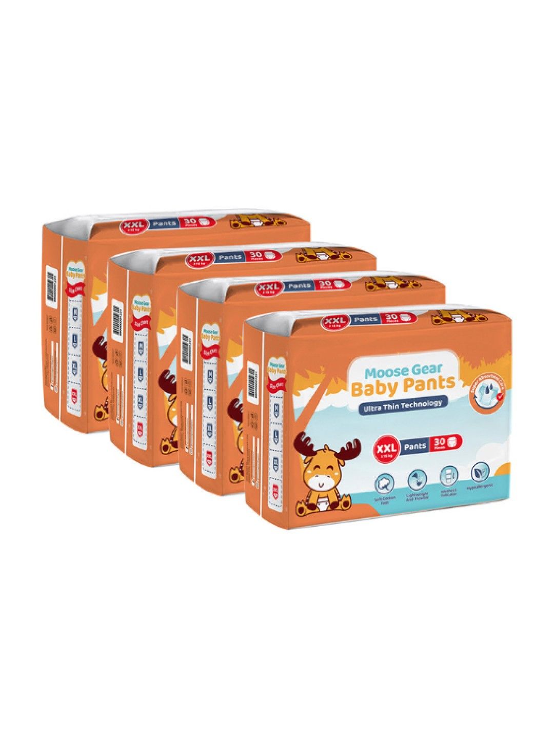 Moose Gear Baby Pants Diapers XXL - 4 packs (120 pcs) (No Color- Image 1)