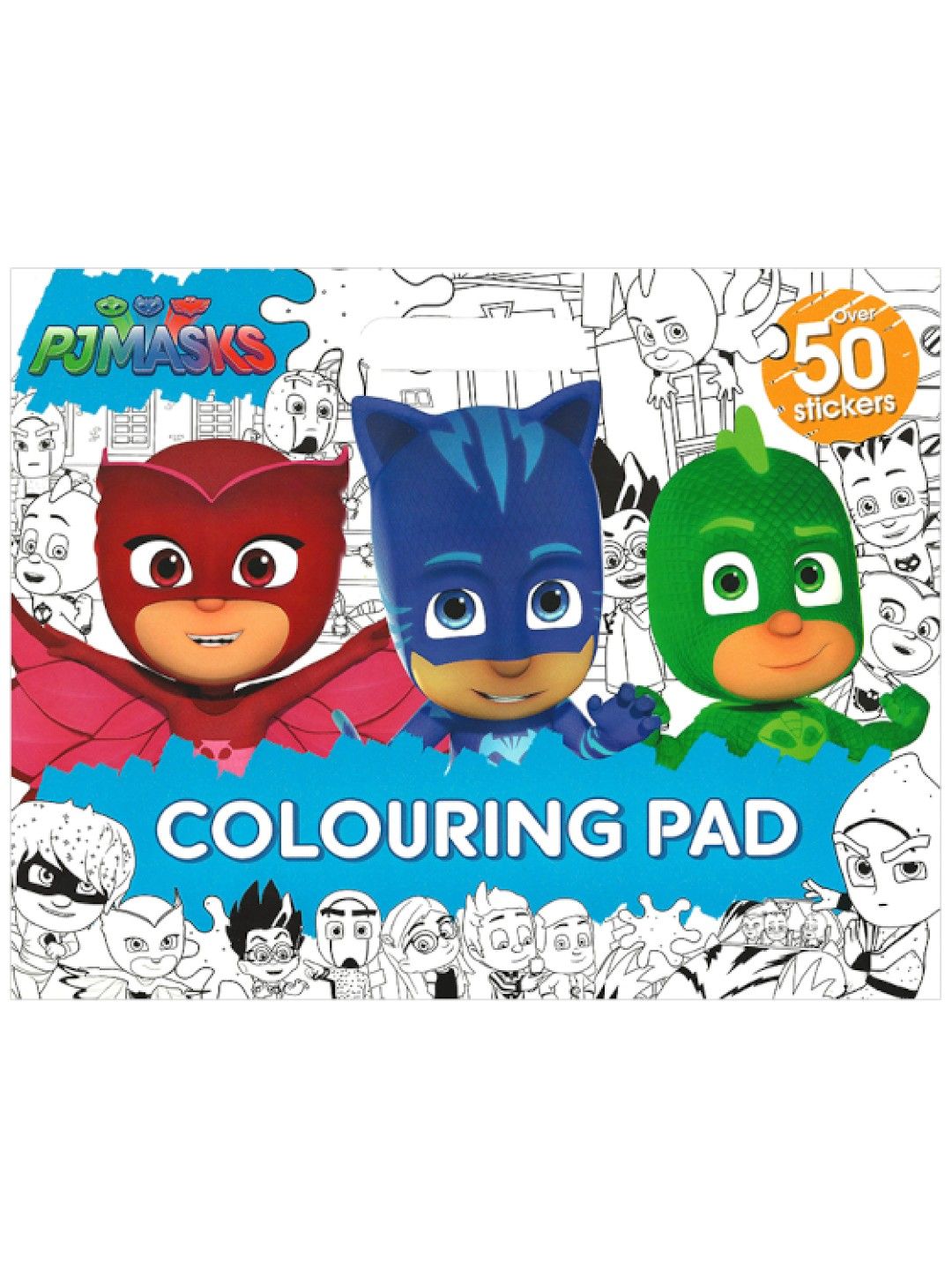 Learning is Fun Pjmasks Giant Coloring Pad (No Color- Image 1)