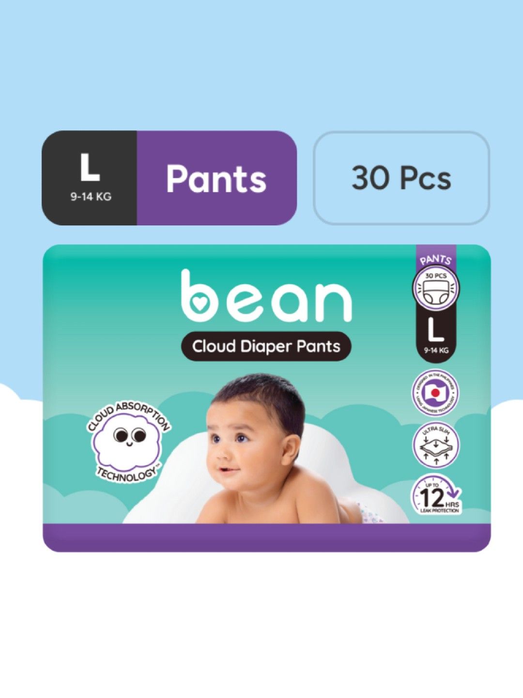 bean Cloud Diaper Pants Large (30s)