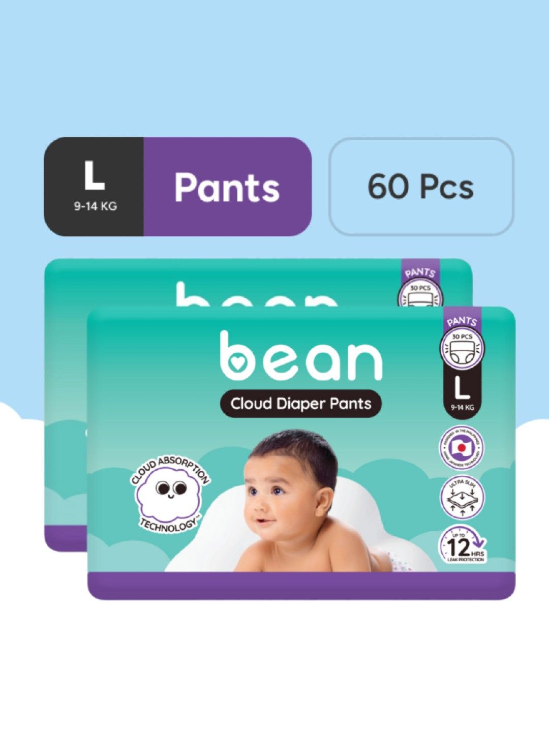 bean Cloud Diaper Pants Large (30s)