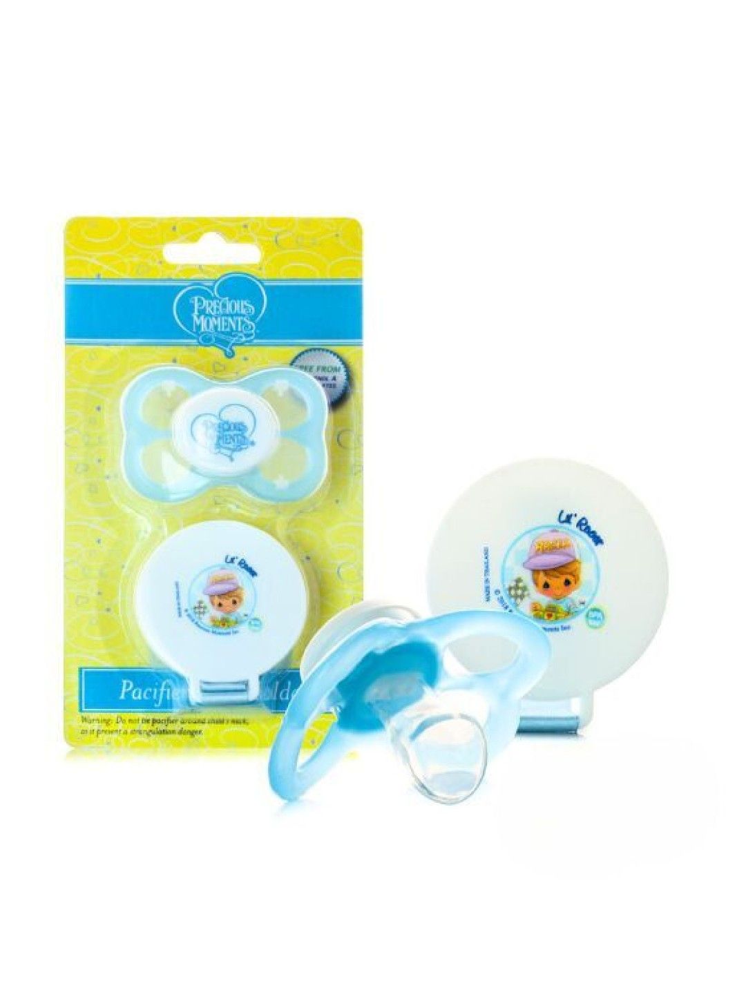 Precious Moments Orthodontic Pacifier With Cover and Pacifier Holder