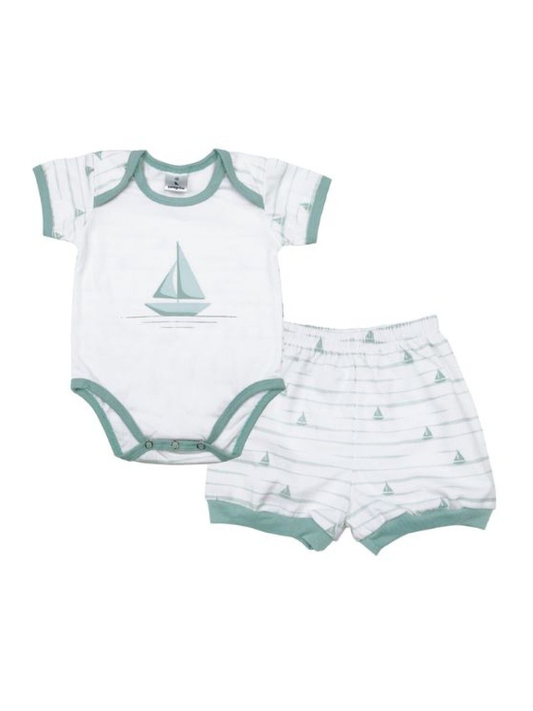 Peregrine Printed Creeper and Shorts Set - Bains de Soleil Collection (for Newborns)