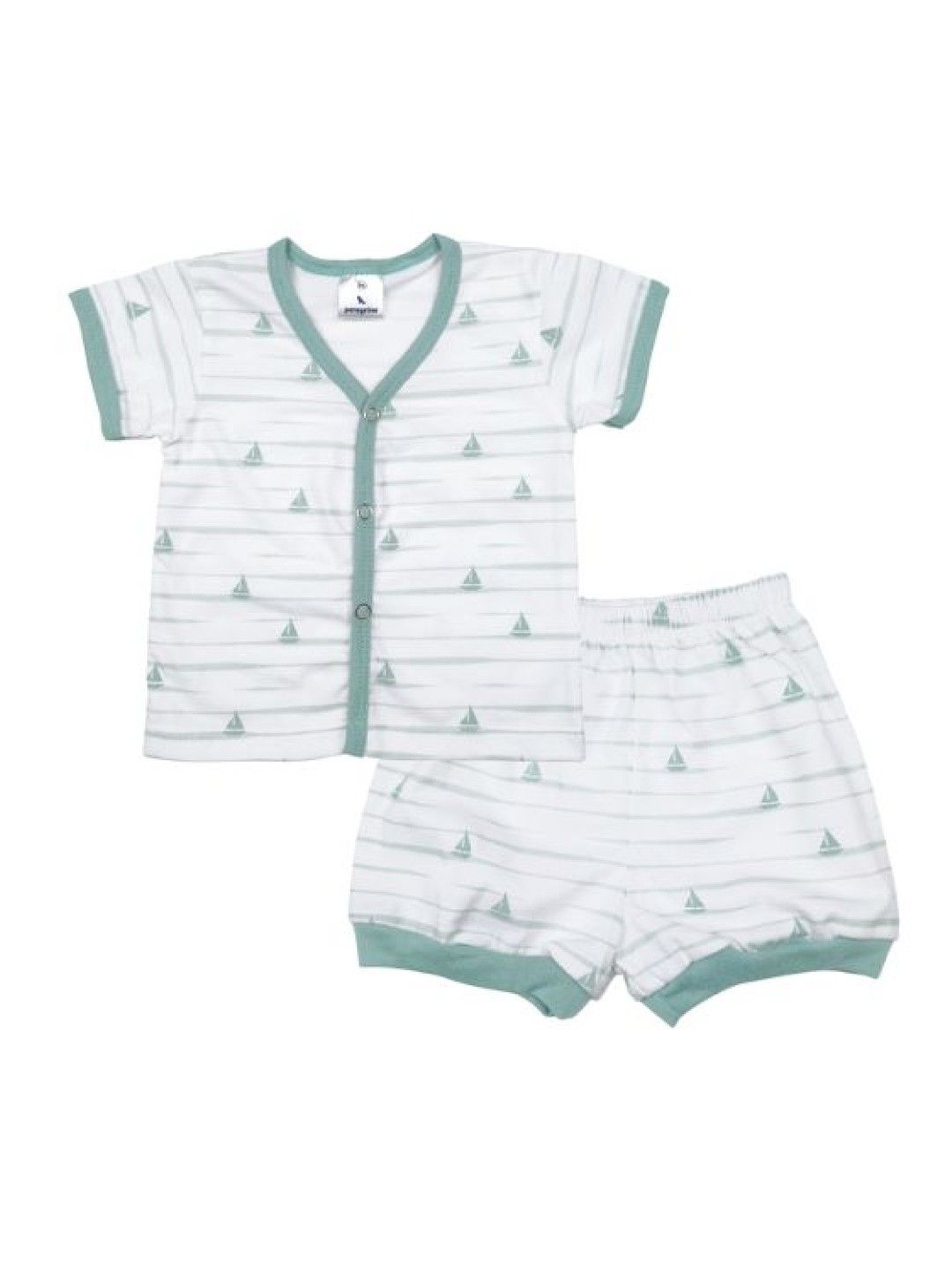 Peregrine Buttoned Shirt and Shorts Terno Set - Bains de Soleil Collection (for Newborns)