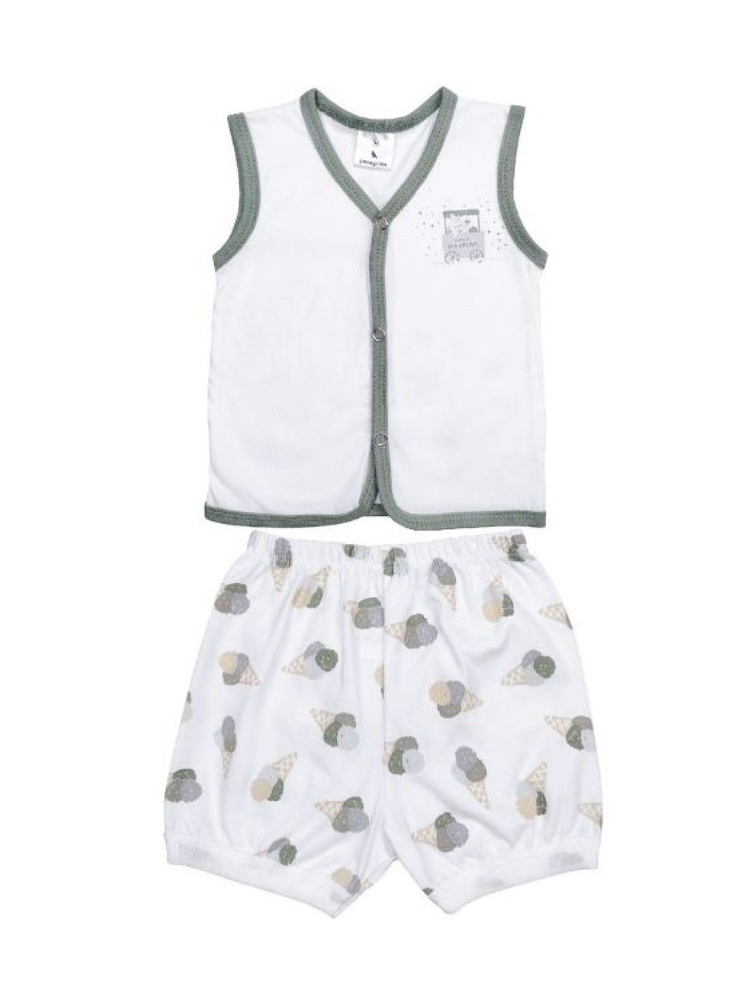 Peregrine Mini Chef Collection Buttoned Top and Shorts Terno Set (No Color- Image 1)