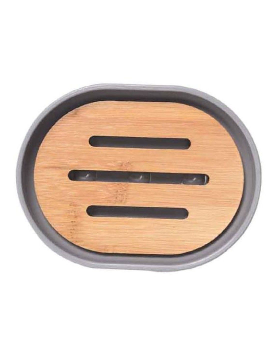 Sunbeams Lifestyle Primeo Bamboo Soap Dish (7.2 x 7.2 x 10.8cm) (Gray- Image 2)