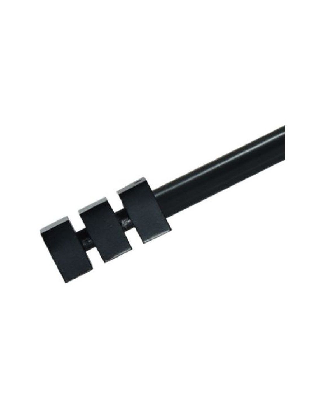Sunbeams Lifestyle Primeo Metal Window Curtain Rod (120 x 2.5 x 2.5) (Black- Image 1)