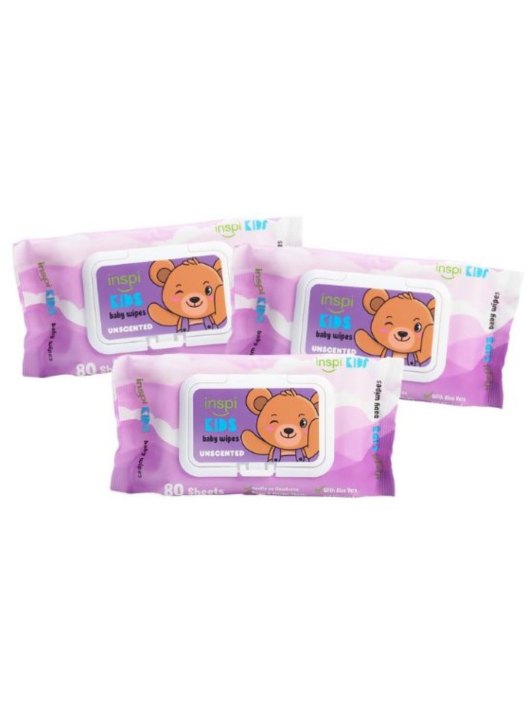 INSPI Kids Baby Wipes Unscented 80s (3-pack) (No Color- Image 1)