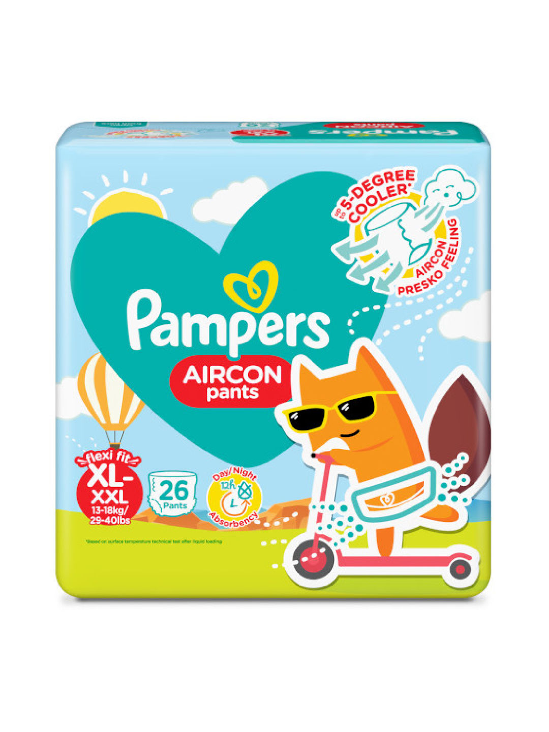 Pampers Aircon Pants Diapers XL 26s x 1 pack (26 pcs)