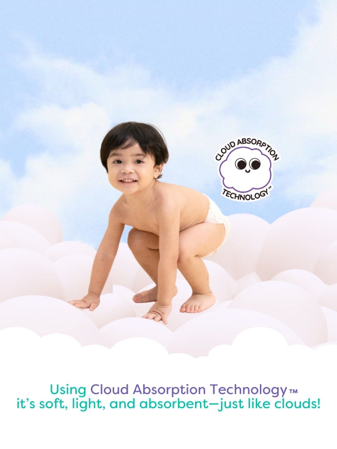 bean [Bundle of 3] Cloud Diapers Pants Large (30s) - 90 pcs (No Color- Image 2)