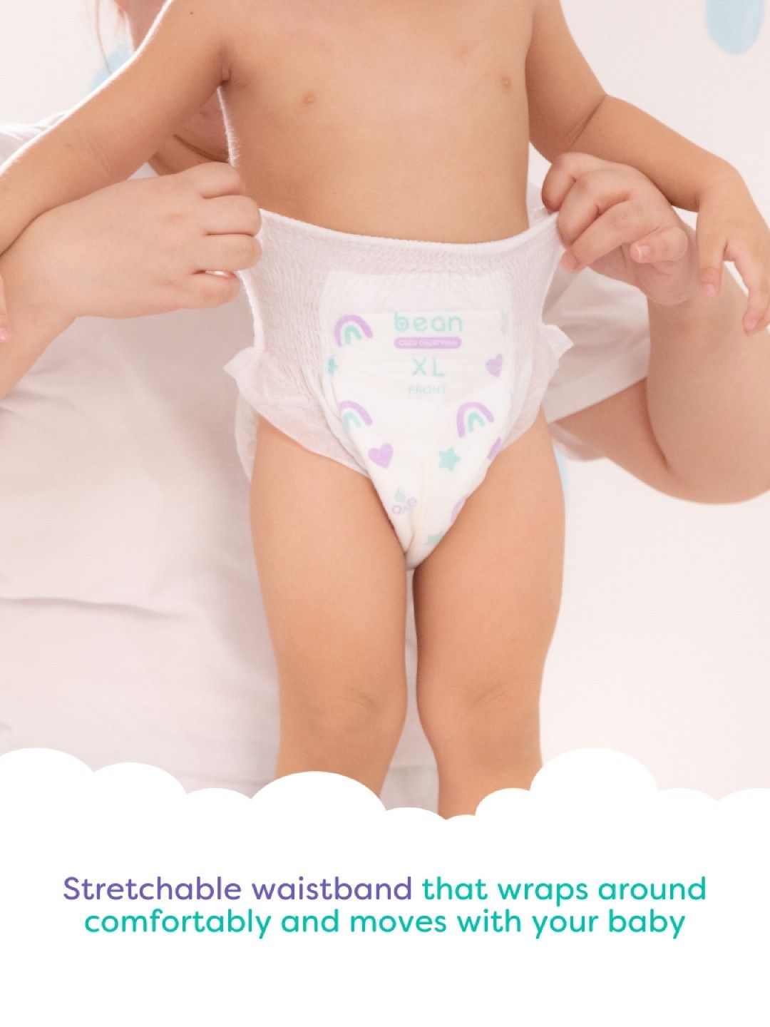 bean [Bundle of 4] Cloud Diaper Pants XXL (30s) - 120 pcs (No Color- Image 4)