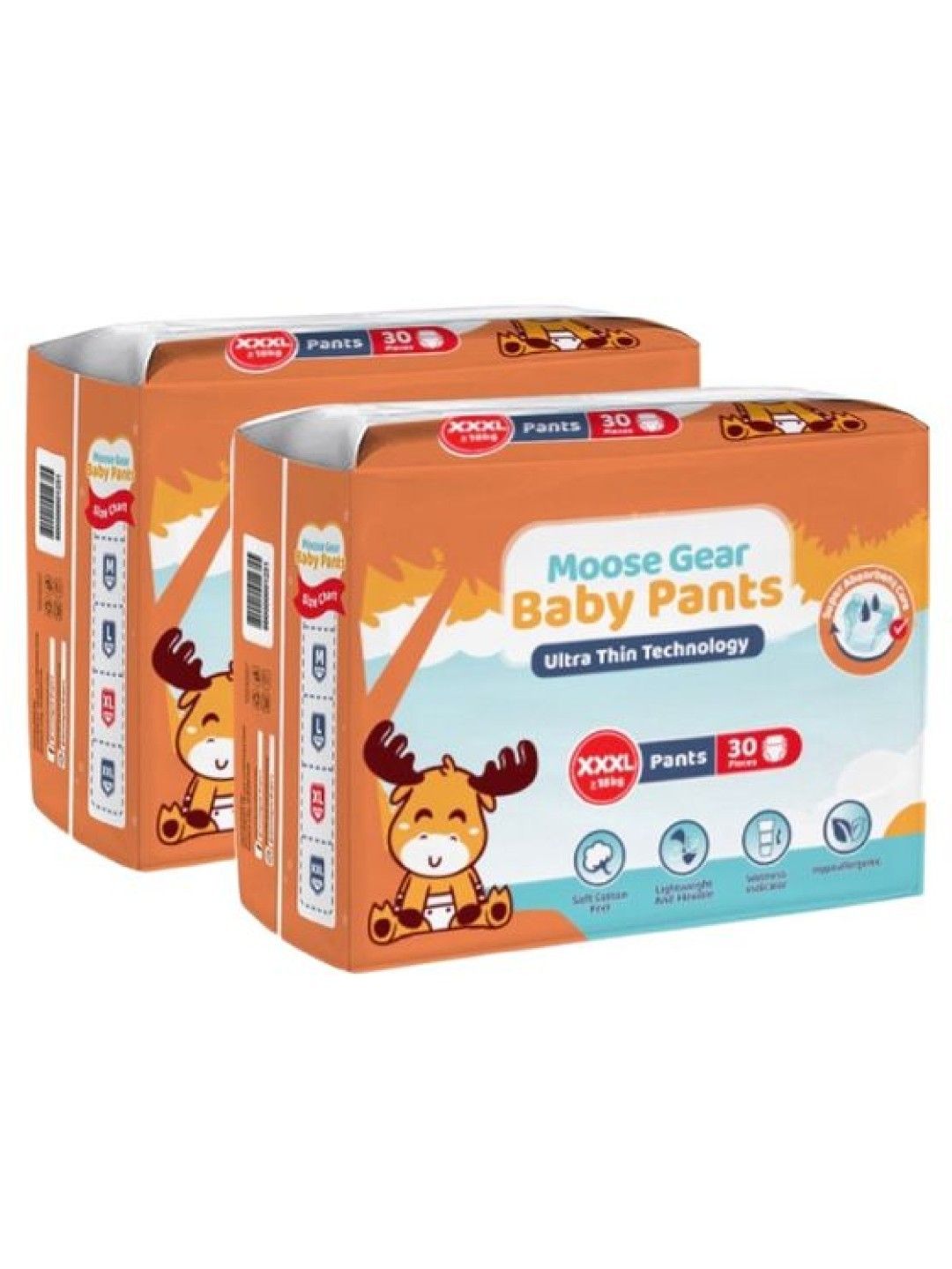 Moose Gear Baby Pants Diapers XXXL 2-Pack (60 pcs) (No Color- Image 1)