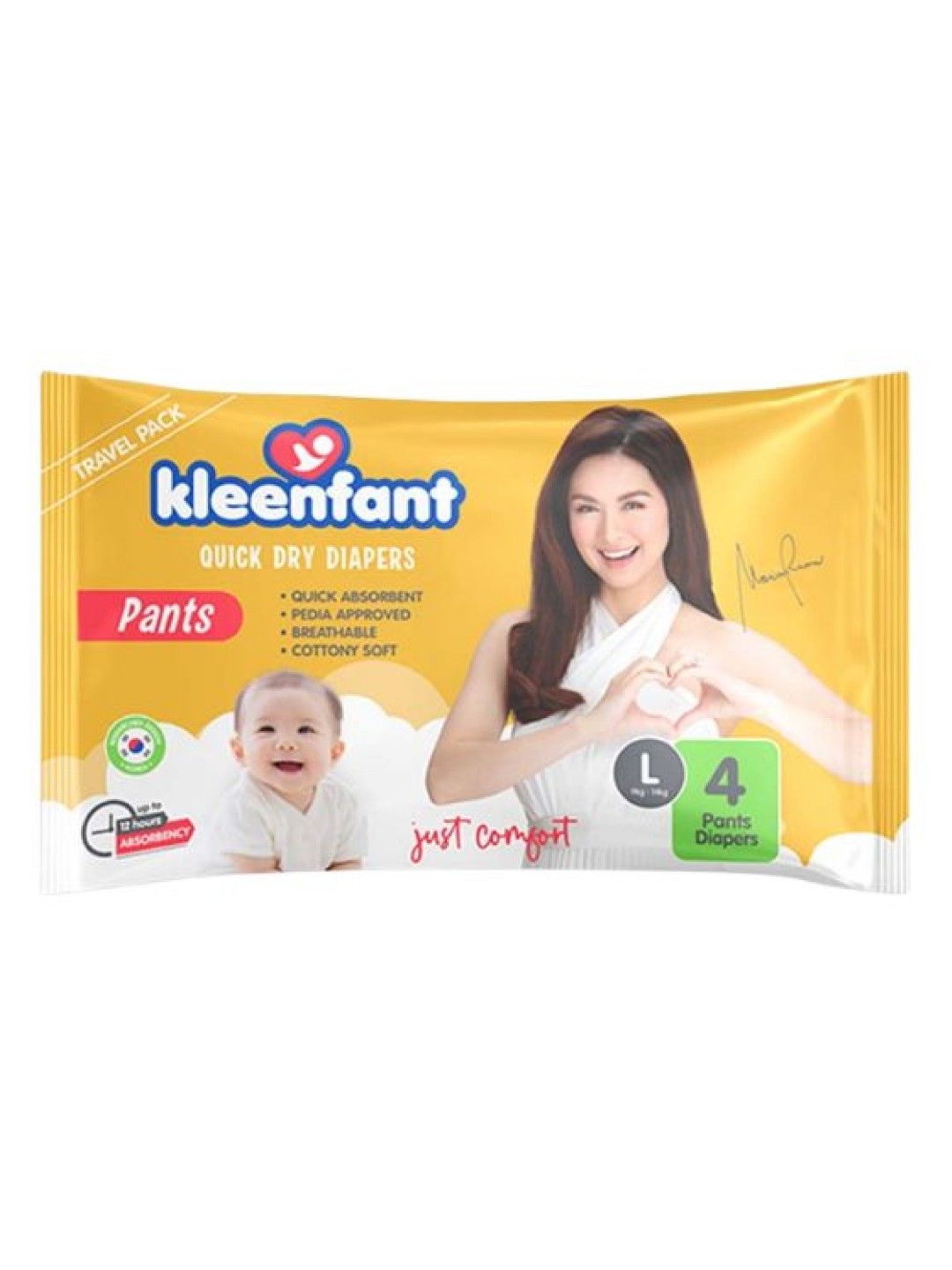 Kleenfant Diaper Pants Large - Travel Pack (4 pcs) (No Color- Image 1)