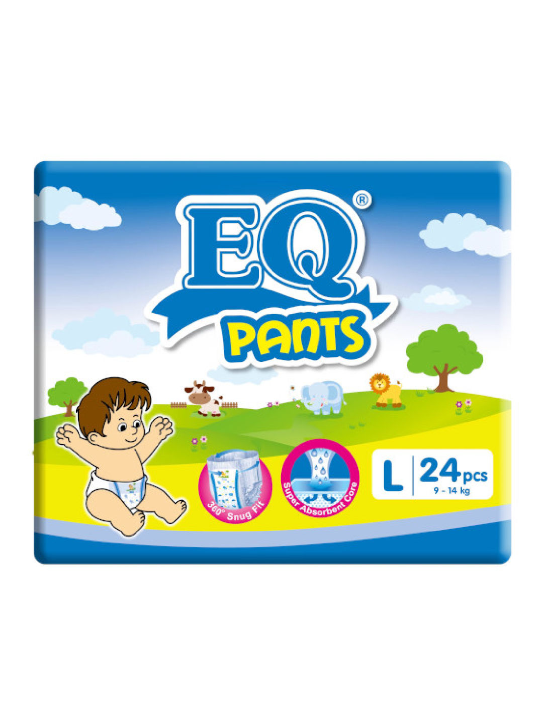 EQ Diapers and Wipes Pants Big Pack Pants Diaper Large (24 pcs)