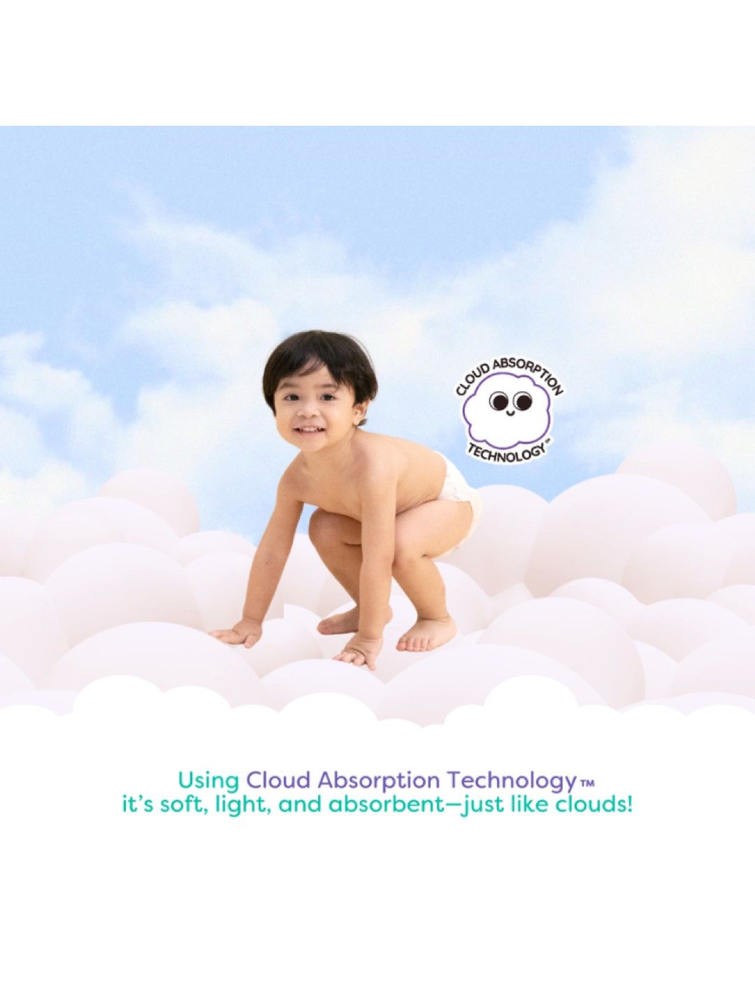 bean [Bundle of 5] Cloud Diapers Pants 3XL (30s) - 150 pcs (No Color- Image 2)