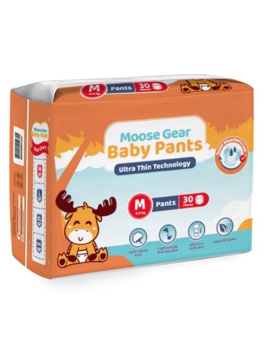 Moose Gear Baby Pants Diapers Medium (30 pcs)